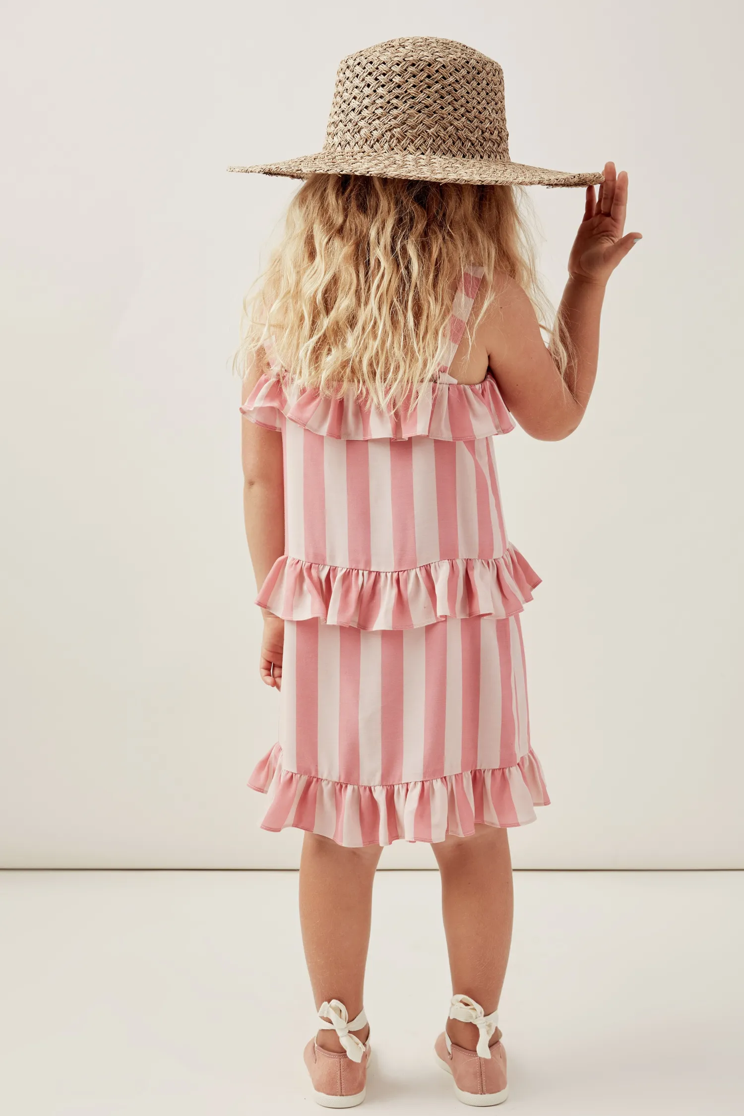 Lil Lemons By For Love And Lemons Overalls & Jumpsuits>Lil Lemons Sunshine Tiered Dress Watermelon