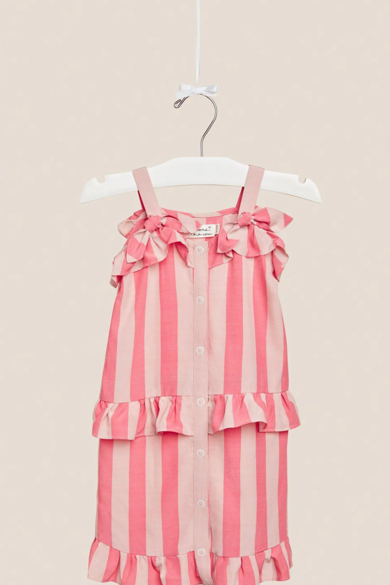 Lil Lemons By For Love And Lemons Overalls & Jumpsuits>Lil Lemons Sunshine Tiered Dress Watermelon