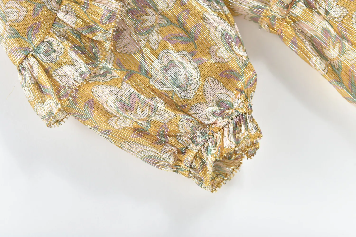 Louise Misha Overalls & Jumpsuits> Agatha Dress Saffron Lurex Flowers