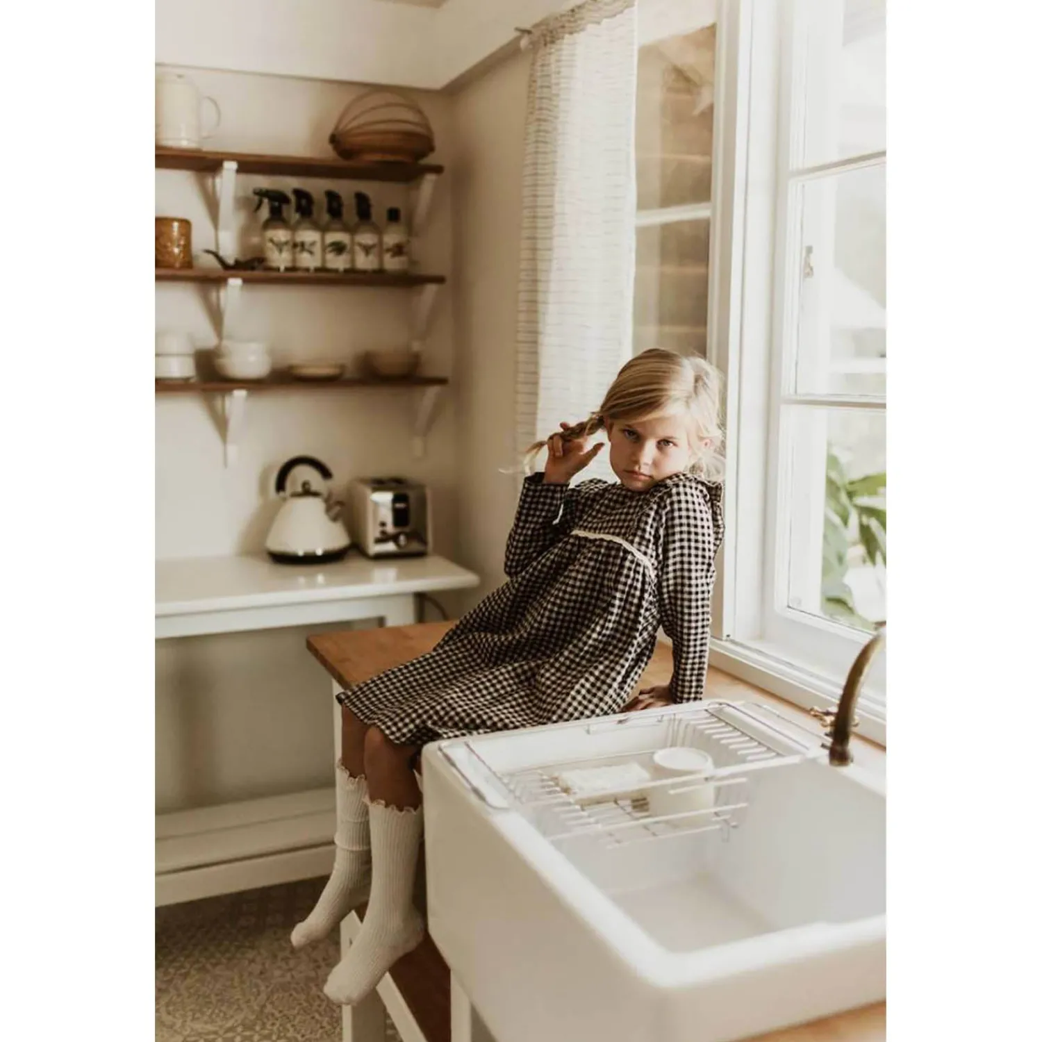 Louise Misha Overalls & Jumpsuits> Dress Alaka Black Vichy