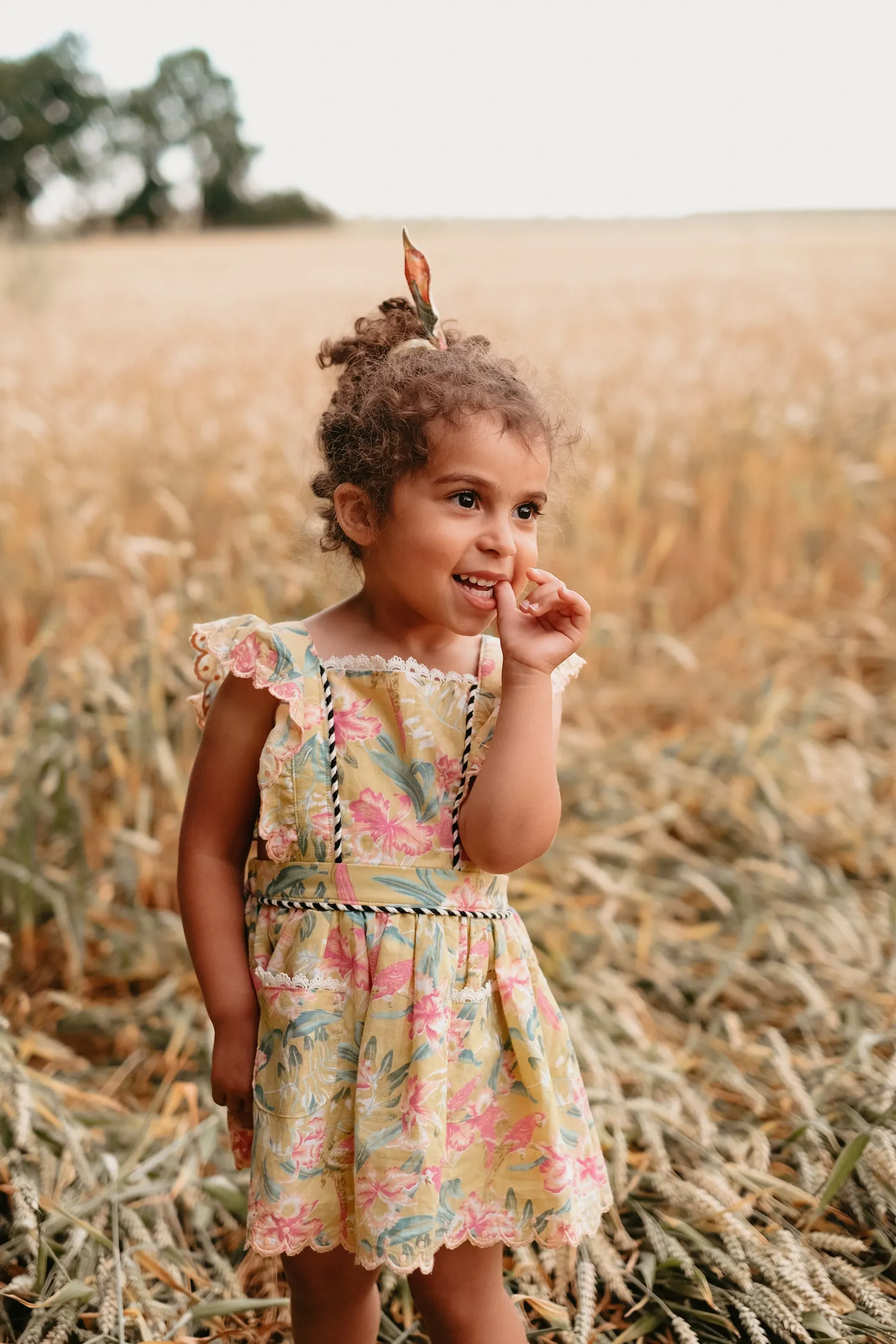 Louise Misha Overalls & Jumpsuits> Dress Mistinguette Soft Honey Parrots