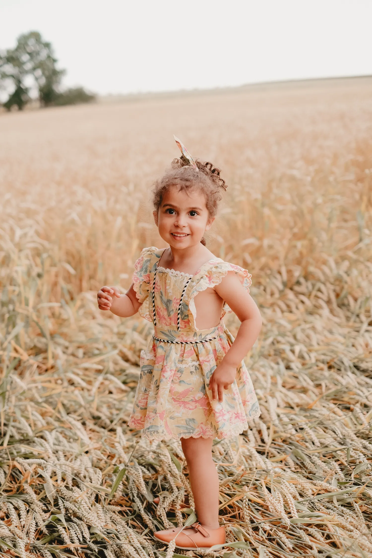 Louise Misha Overalls & Jumpsuits> Dress Mistinguette Soft Honey Parrots