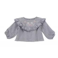 Louise Misha Skirts> Top Nagyka Light Grey Blouse