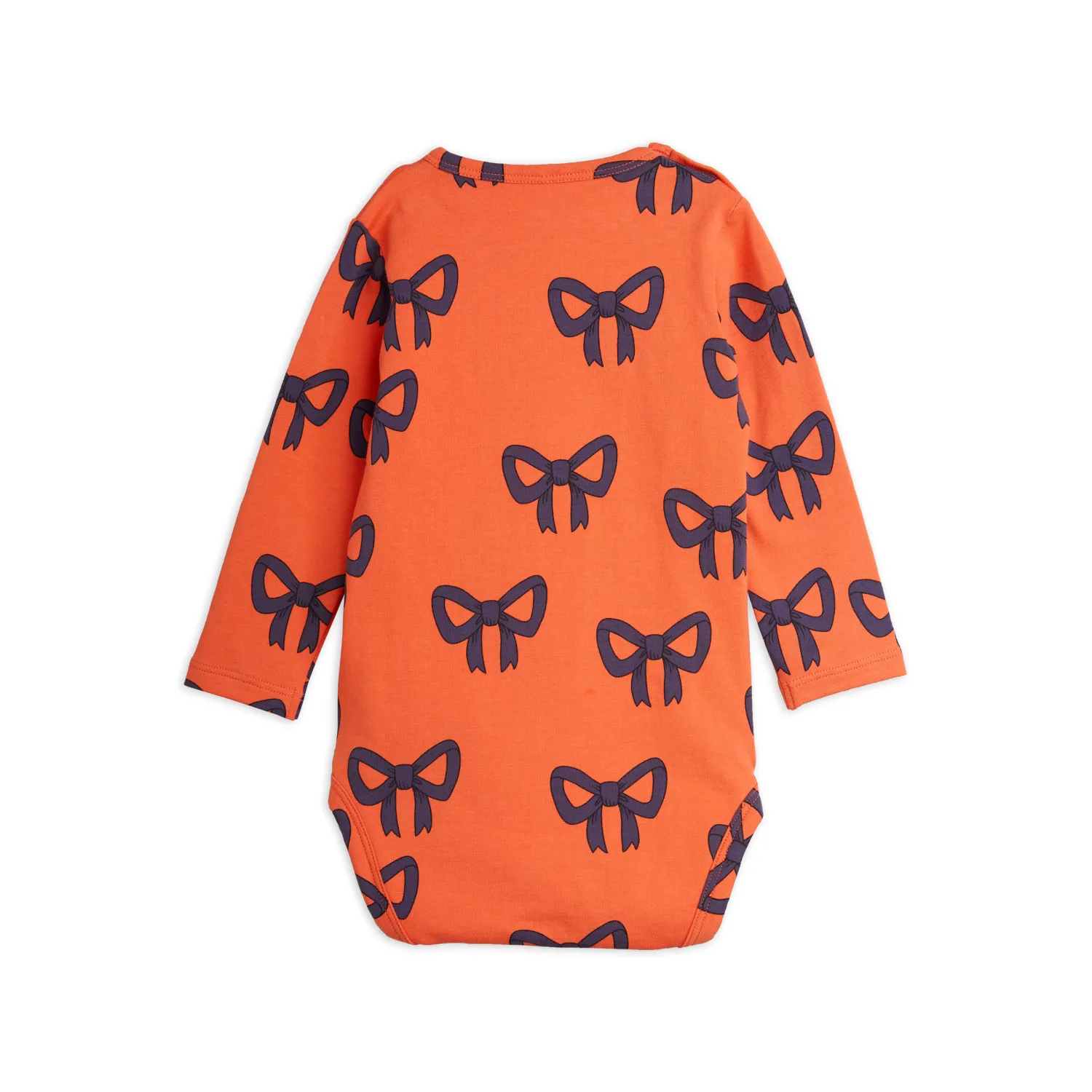 Mini Rodini Onesies> Bow Aop Long Sleeve Body