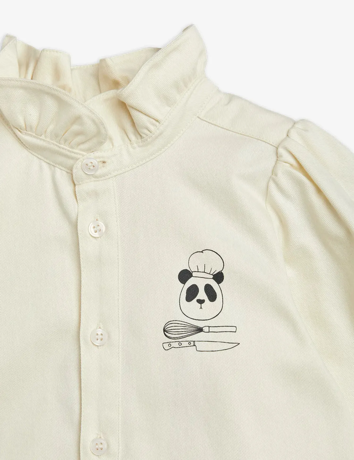 Mini Rodini Face Masks> Chef Panda Woven Blouse