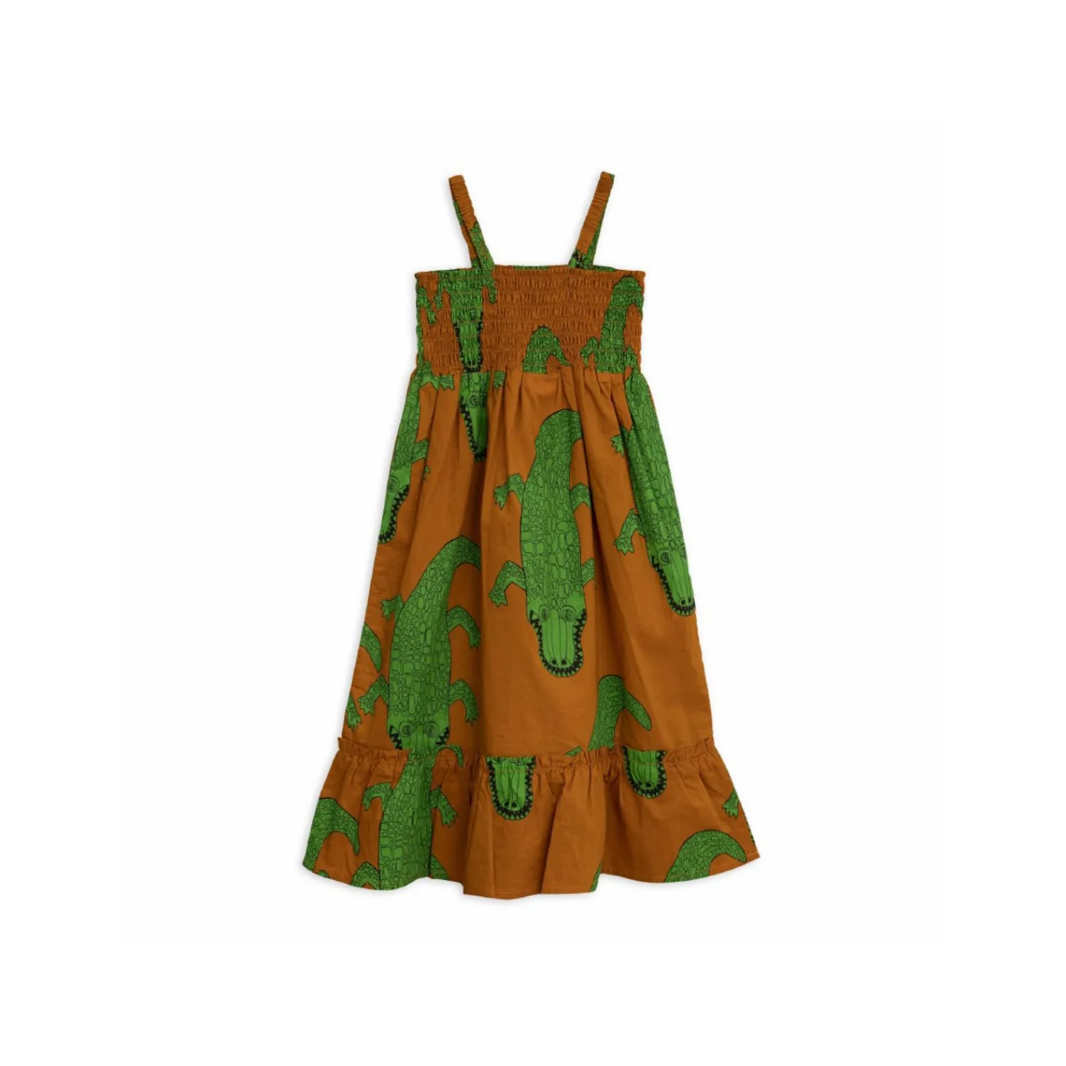 Mini Rodini Overalls & Jumpsuits> Crocco Smock Dress Brown