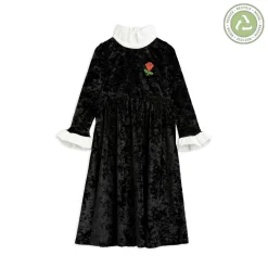 Mini Rodini Overalls & Jumpsuits> Crushed Velour Long Sleeve Dress