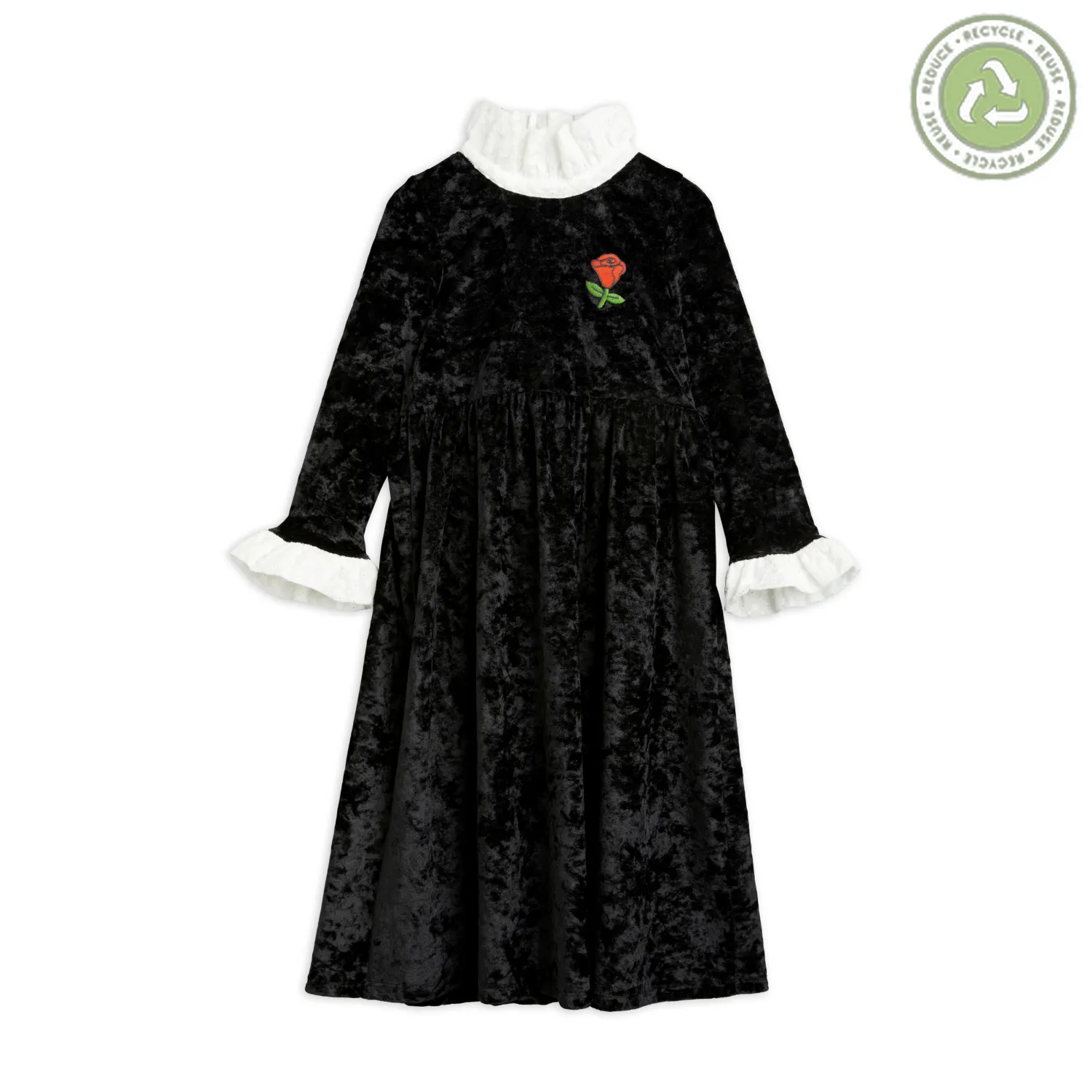 Mini Rodini Overalls & Jumpsuits> Crushed Velour Long Sleeve Dress