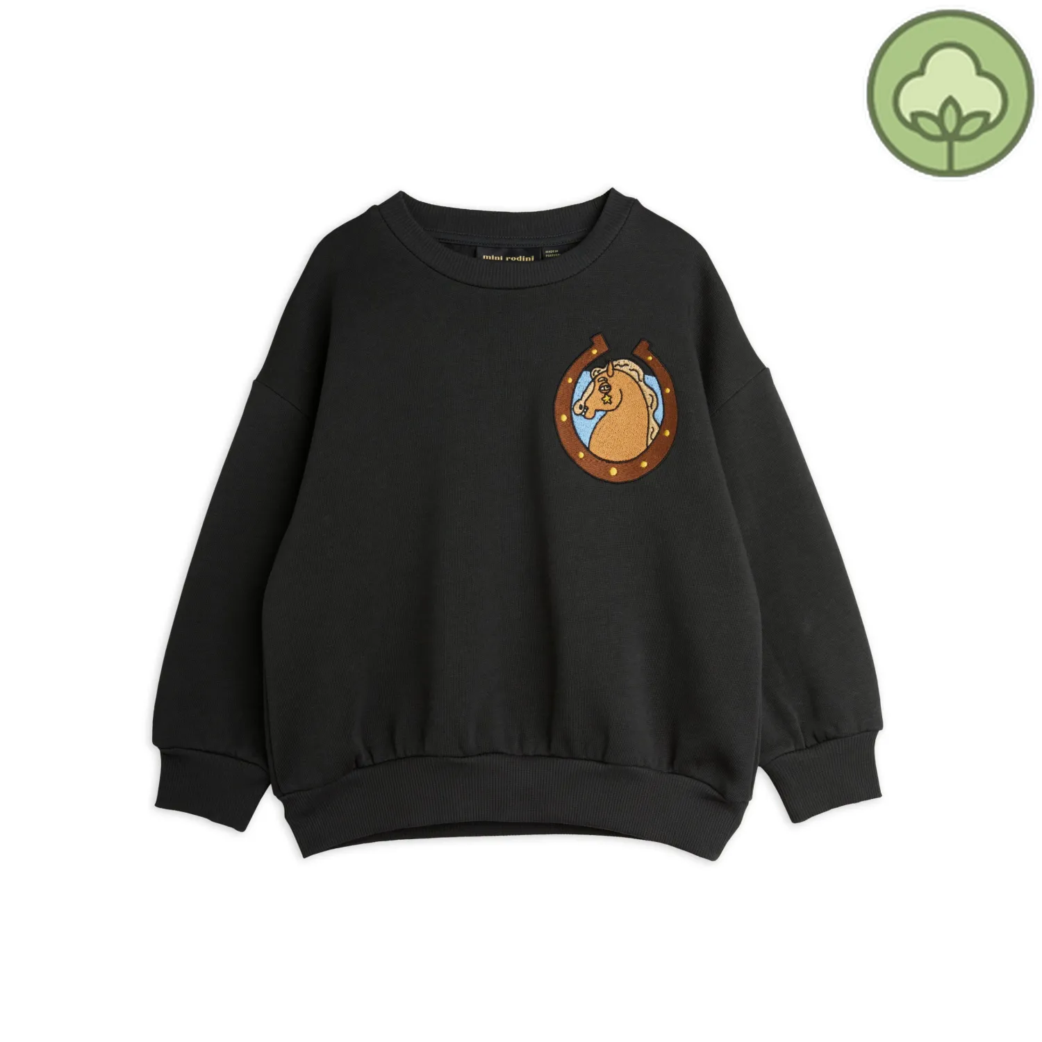 Mini Rodini Sweatshirts> Horses Embroidered Sweatshirt