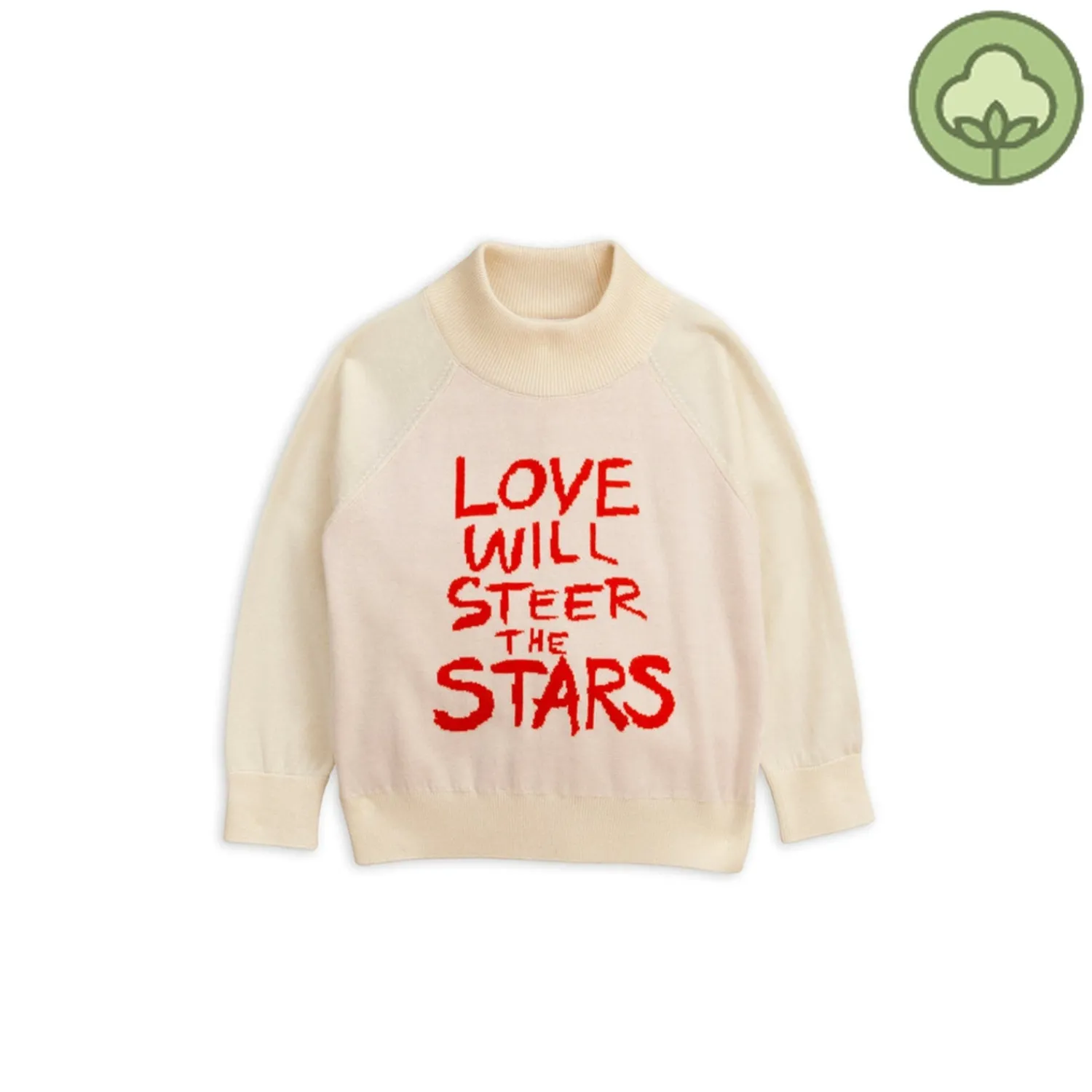 Mini Rodini Hoodies> Love Knitted Sweater White