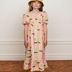 Mini Rodini Overalls & Jumpsuits> Mr Flower Woven Short Sleeve Dress
