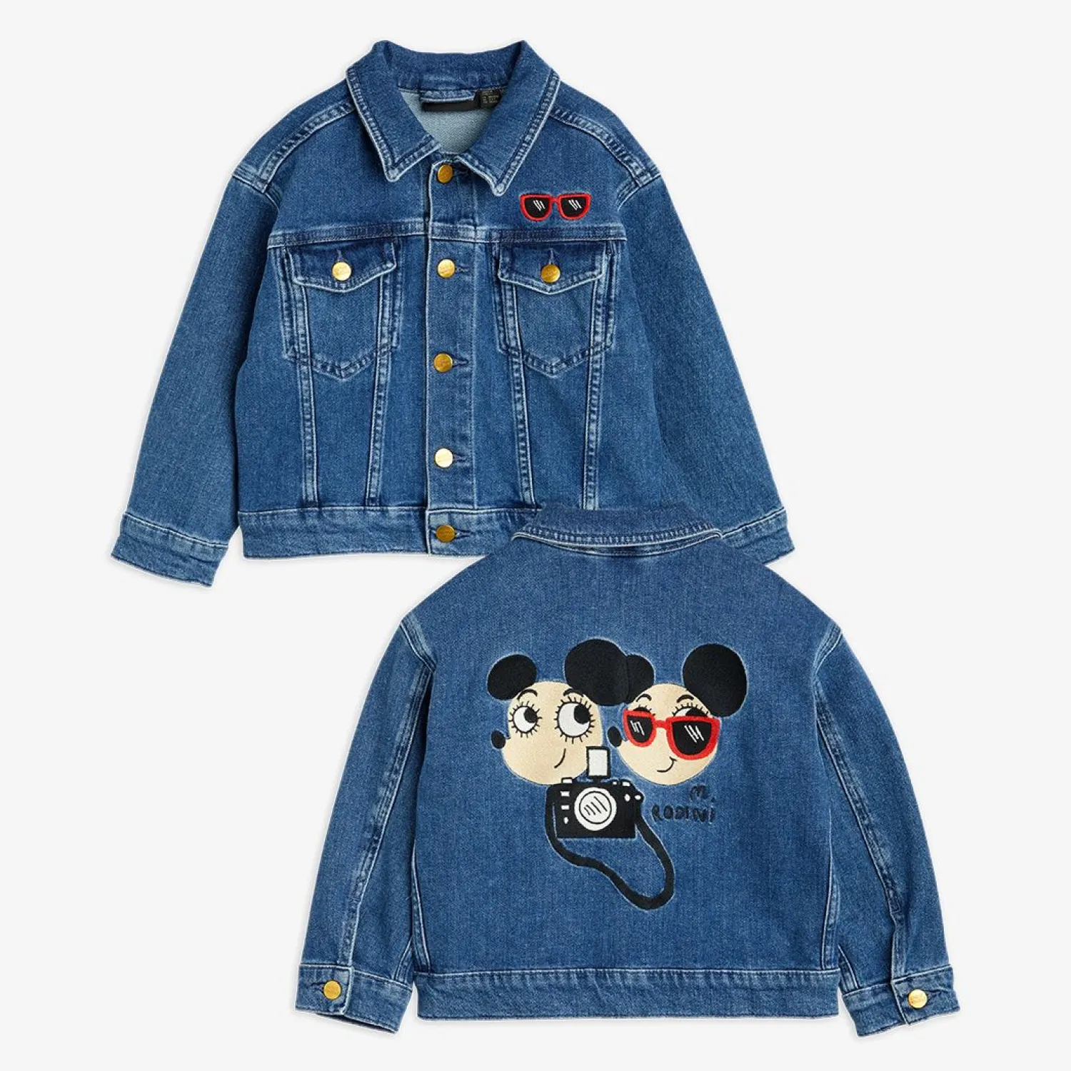 Mini Rodini Jackets> Ritzratz Embroidered Denim Jacket