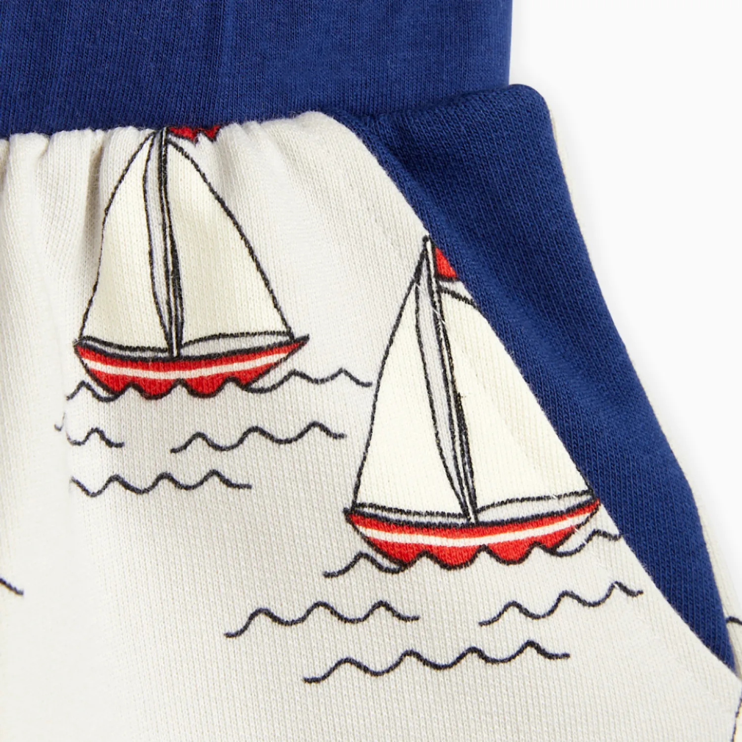 Mini Rodini Shorts> Sailing Boats Sweatshorts