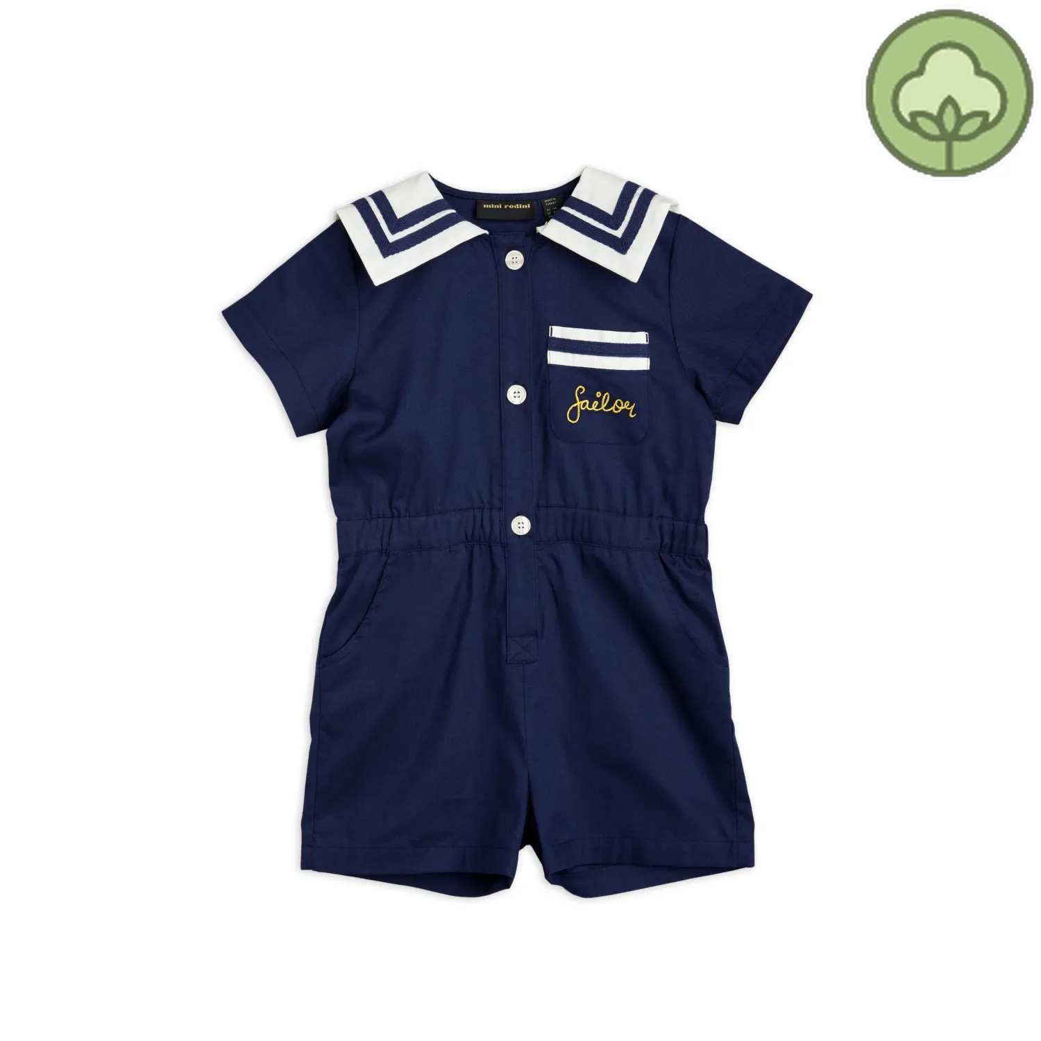 Mini Rodini Face Masks> Sailor Woven Jumpsuit