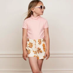 Mini Rodini Long Sleeve T Shirts> Solid Rib Turtleneck Short Sleeve T Shirt