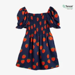 Mini Rodini Overalls & Jumpsuits> Strawberries Woven Puff Sleeve Dress