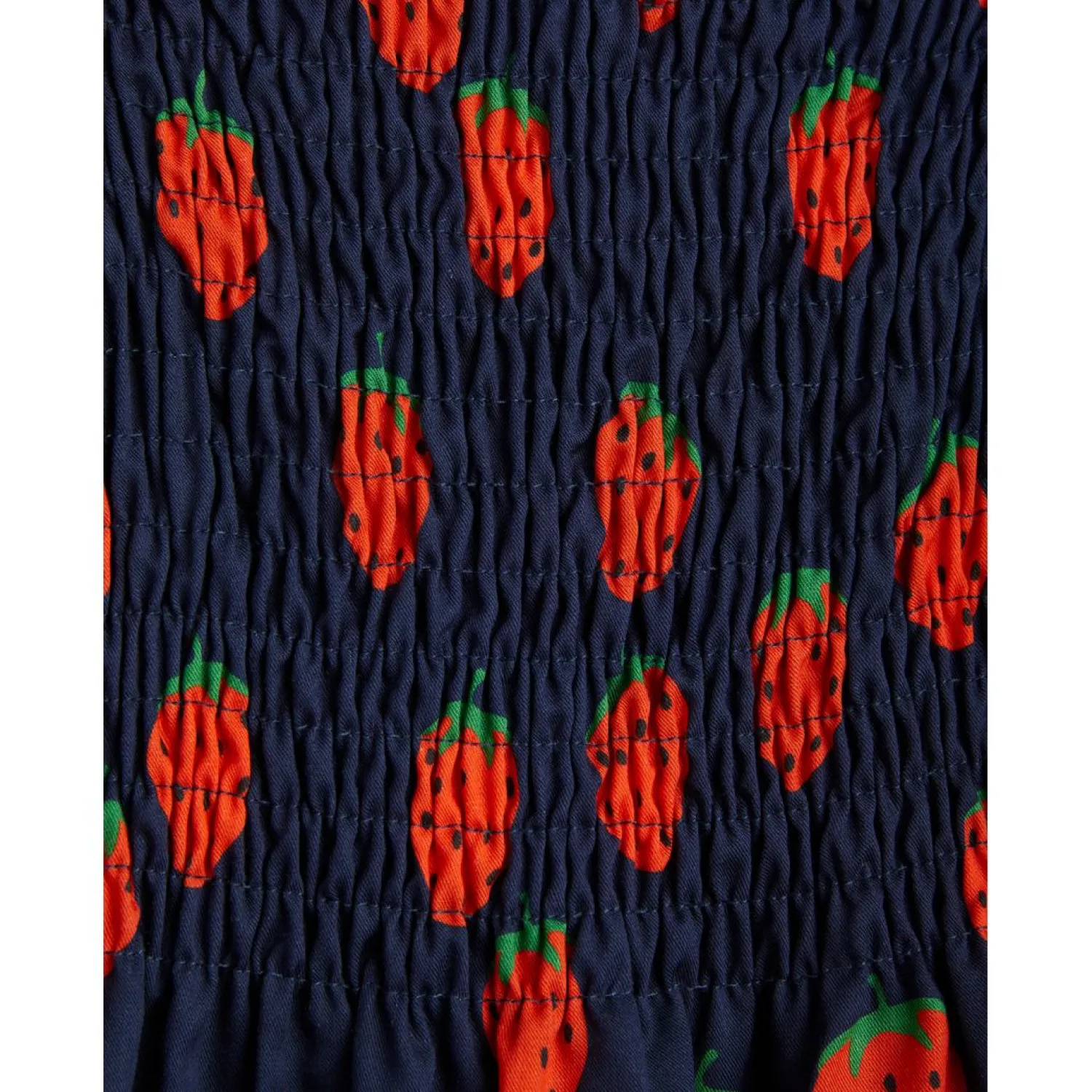 Mini Rodini Overalls & Jumpsuits> Strawberries Woven Puff Sleeve Dress