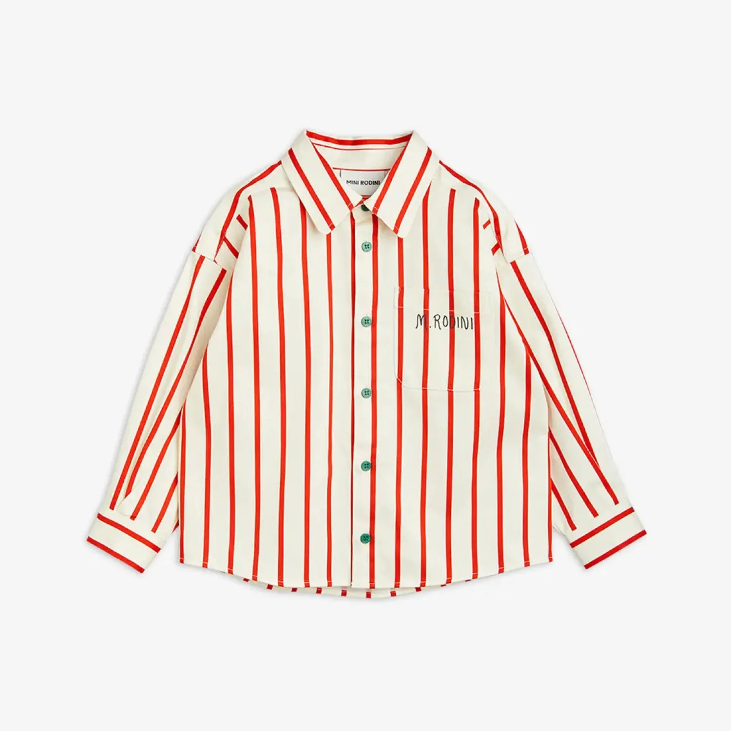 Mini Rodini Shirts> Stripe Twill Shirt