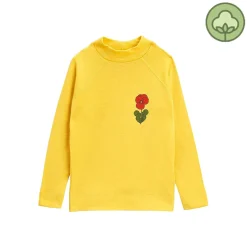 Mini Rodini Blouses> Viola Kids Wool Long Sleeve T Shirt Yellow