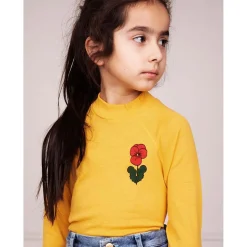 Mini Rodini Blouses> Viola Kids Wool Long Sleeve T Shirt Yellow