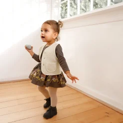 Molo Kids Dresses>Molo Candi Mimosa Bunnies Long Sleeve Baby Dress