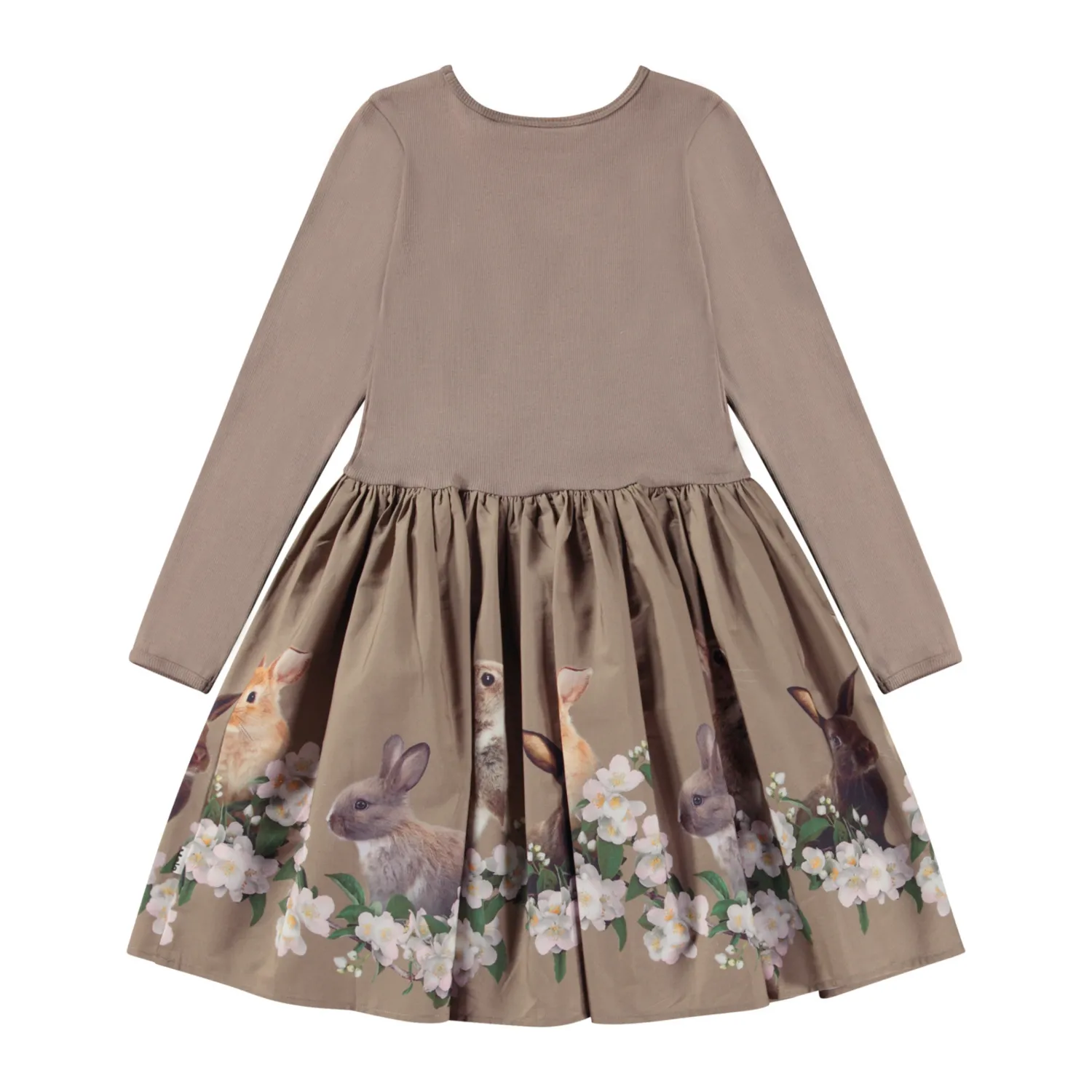 Molo Kids Overalls & Jumpsuits>Molo Casie Jasmine Bunnies Knee Length Dress