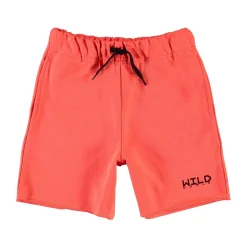 Molo Kids Shorts> Adian Neon Coral Cotton Shorts