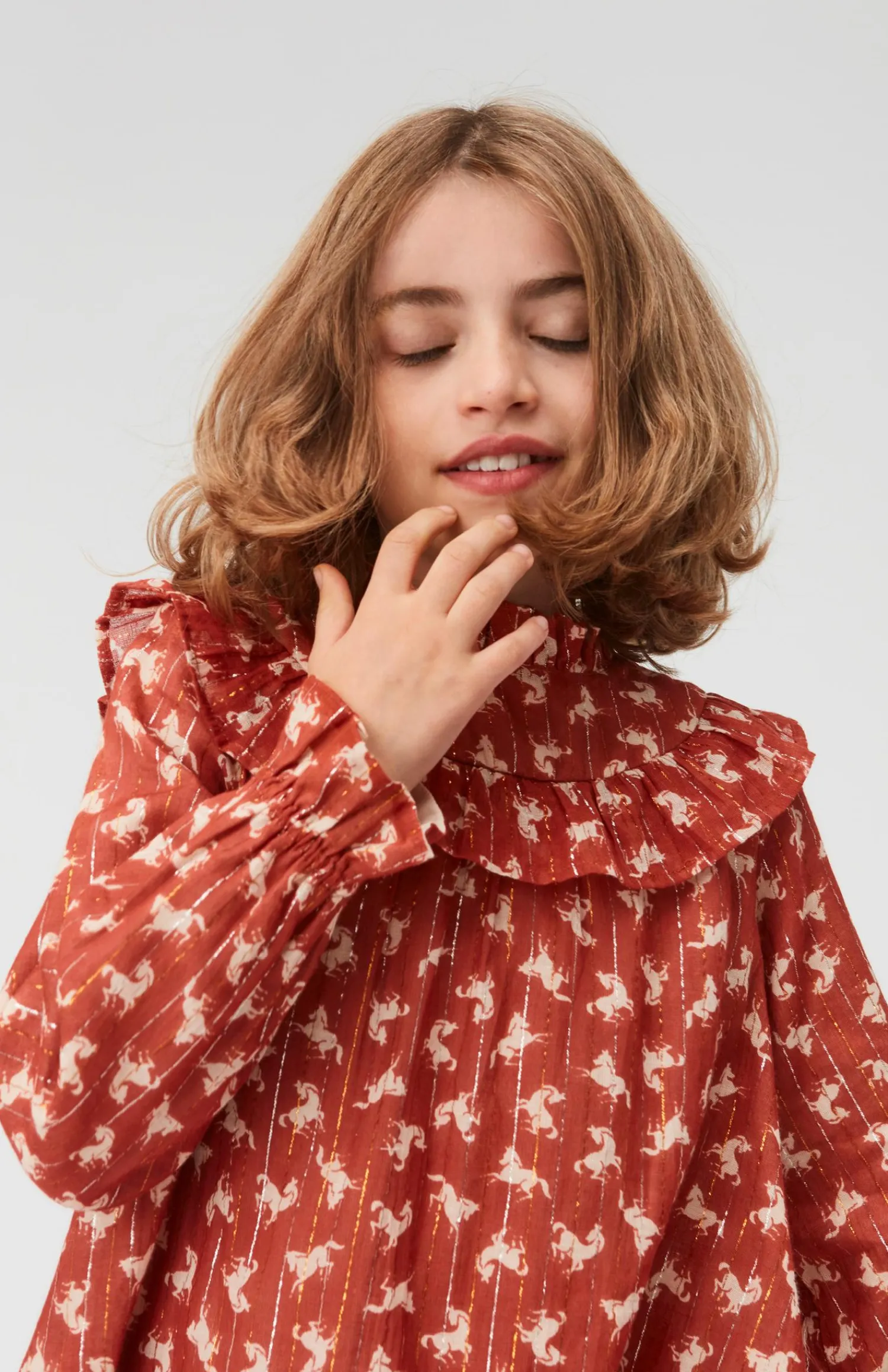 Molo Kids Overalls & Jumpsuits> Clair Mini Horse Woven Dress