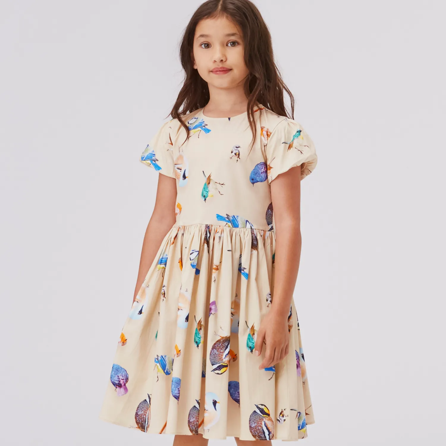 Molo Kids Overalls & Jumpsuits> Cyrilli Floating Birds Organic Dress