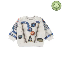Molo Kids Sweatshirts> Disc Be Astronaut Nasa Baby Sweatshirt