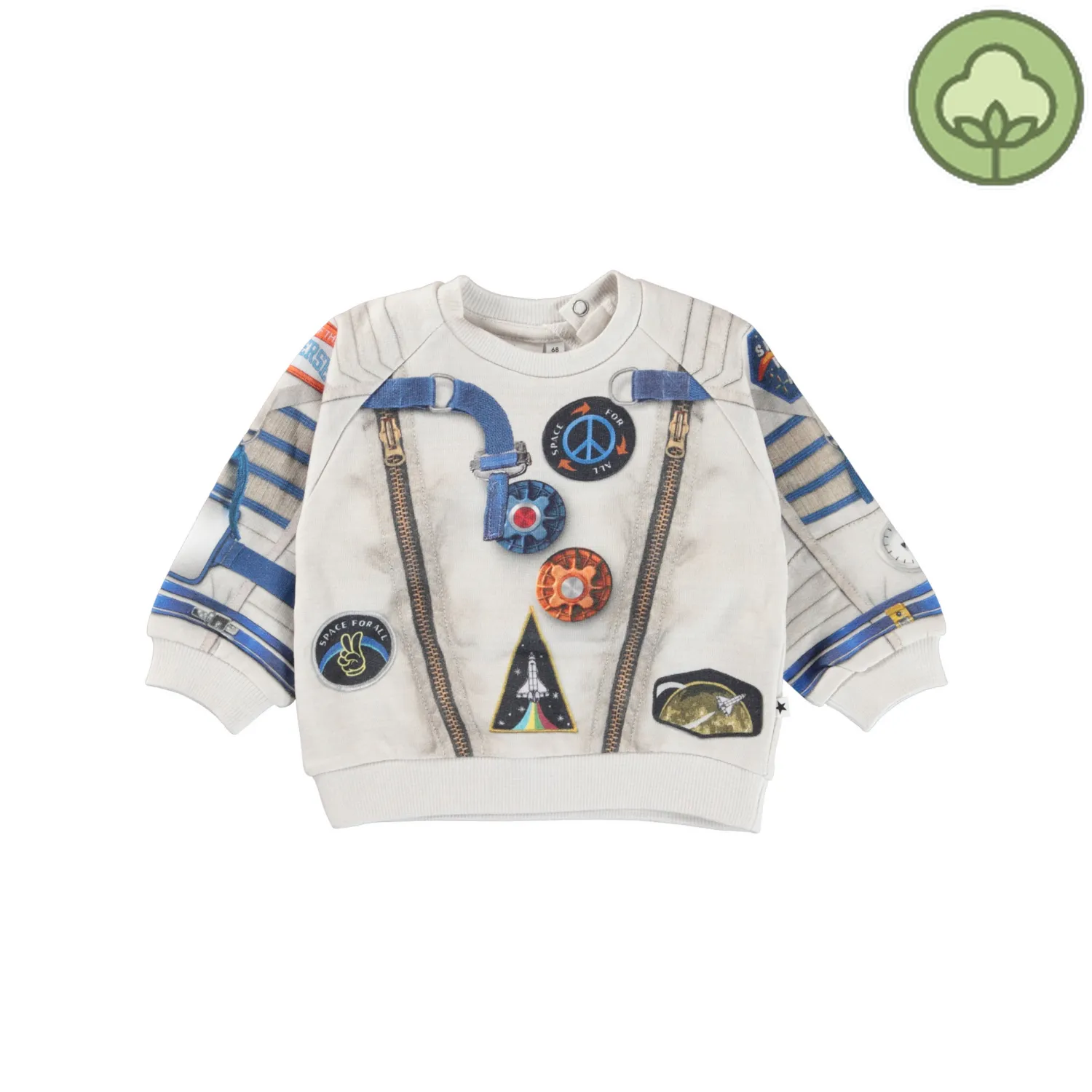 Molo Kids Sweatshirts> Disc Be Astronaut Nasa Baby Sweatshirt