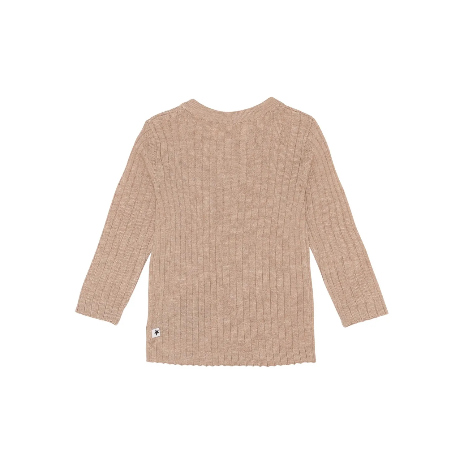 Molo Kids Cardigans> Georgette Oatmeal Melange Baby Knit Cardigan