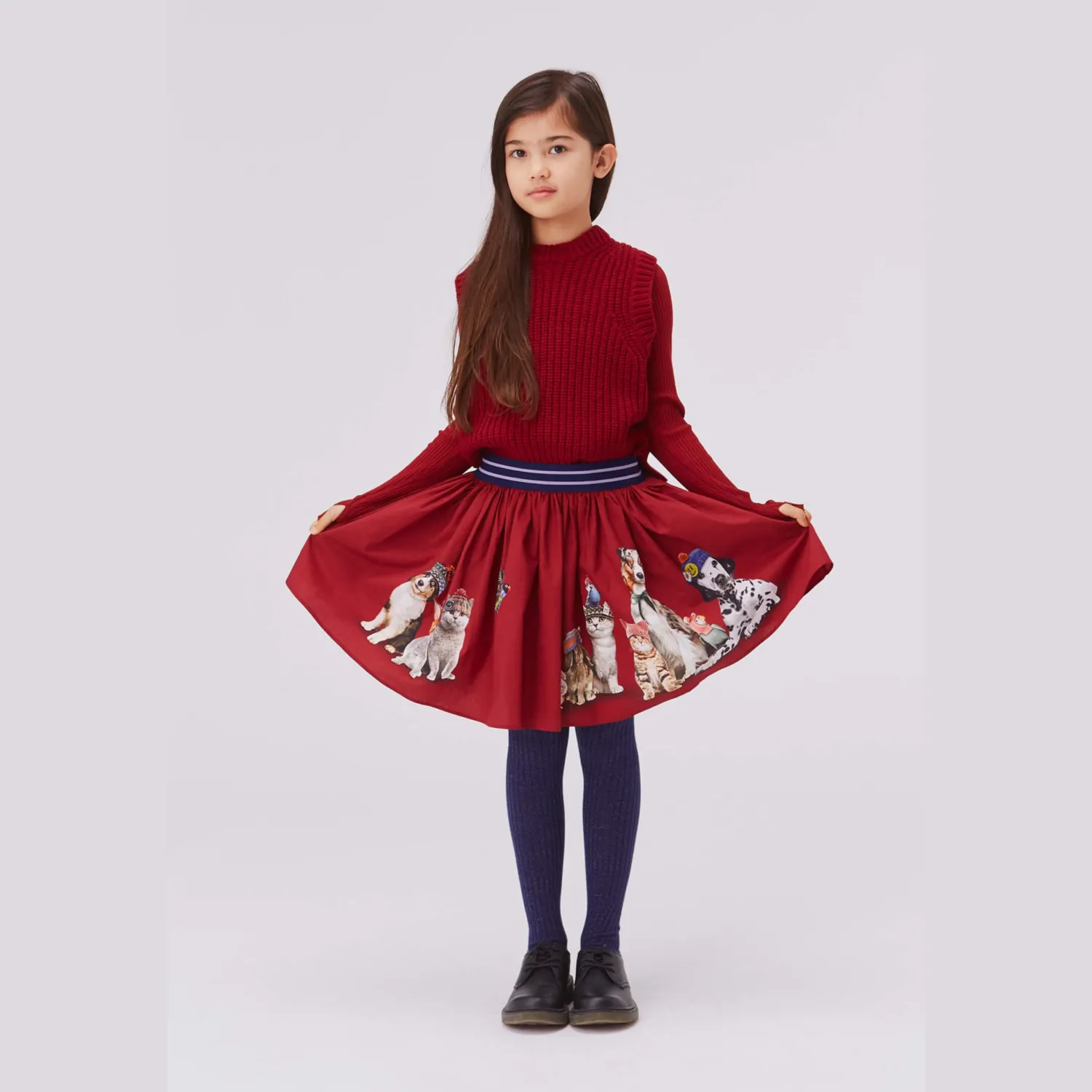 Molo Kids Hoodies> Glitter Rib Tights Warm Blue