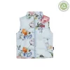 Molo Kids Face Masks> Heike Floral Print Blue Vest