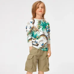 Molo Kids Shorts> Khaki Green Argod Shorts