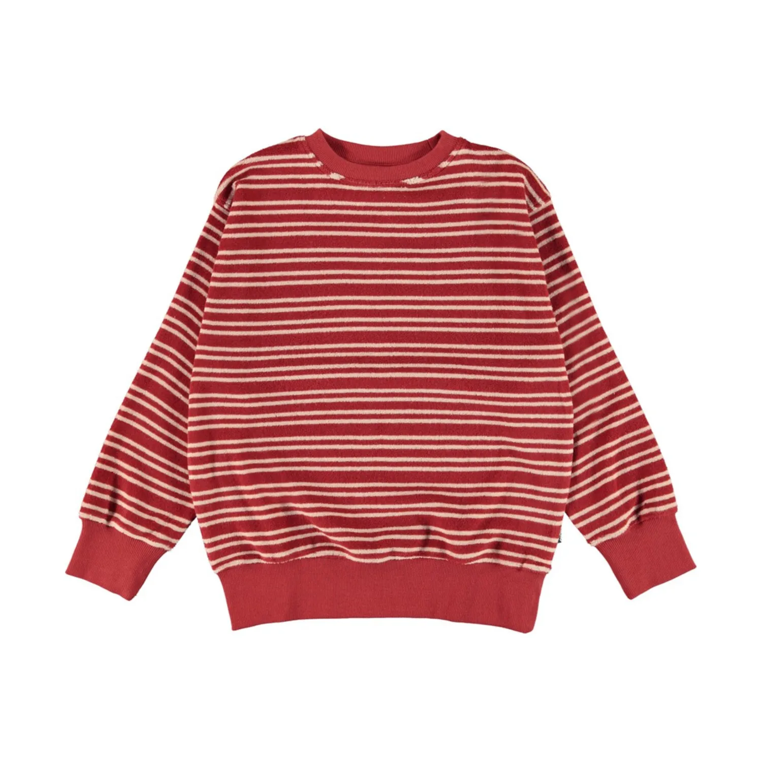 Molo Kids Hoodies> Mattis Rose Straw Stripe Sweatshirt