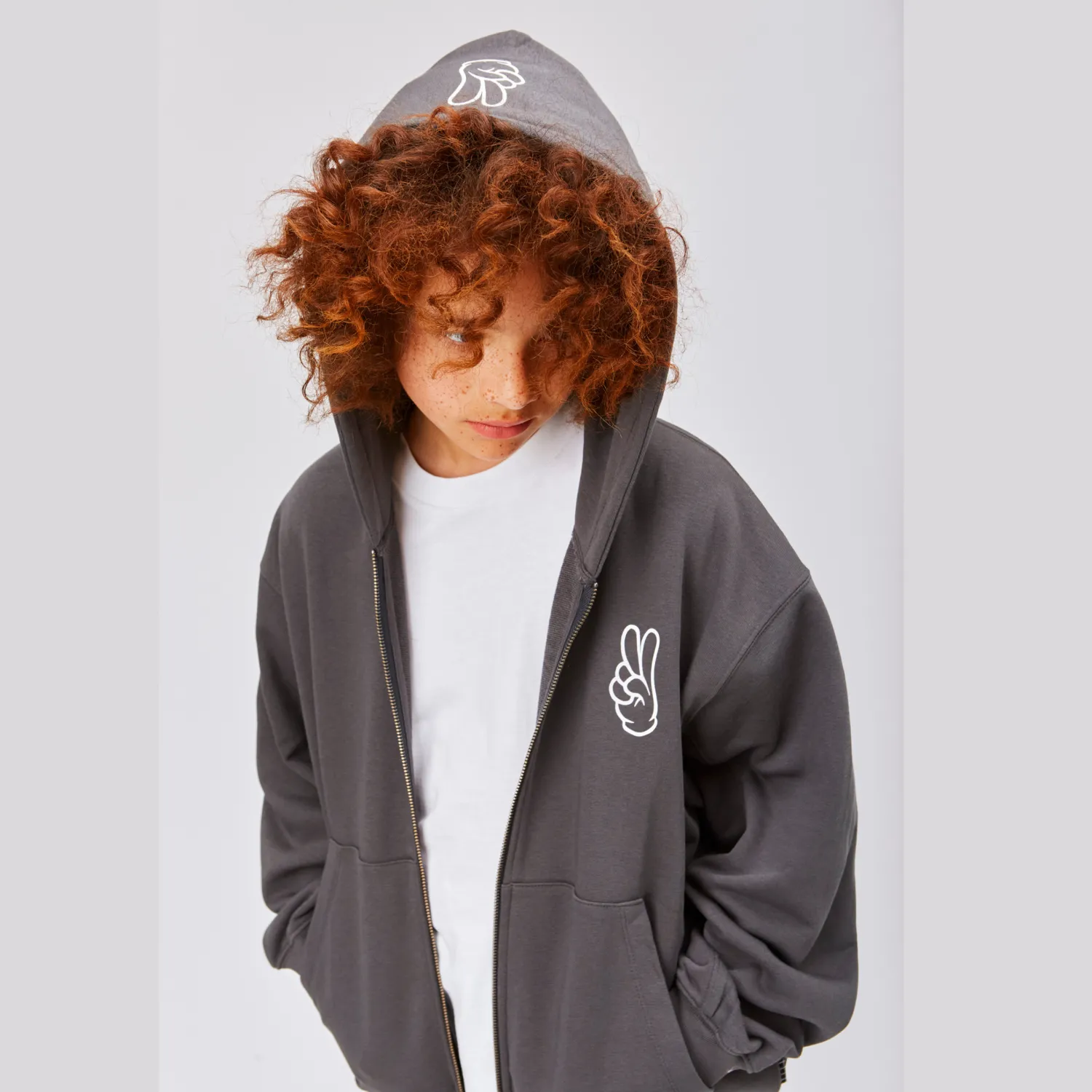 Molo Kids Hoodies> Mazz Grey Hoodie