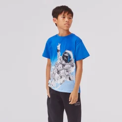 Molo Kids T Shirts> Rasmus Peace Astronaut Organic T Shirt