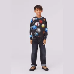 Molo Kids Long Sleeve T Shirts> Romeo World Football Long Sleeve T Shirt