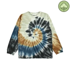 Molo Kids Long Sleeve T Shirts> Rube Dark Blue Swirl Long Sleeve Top