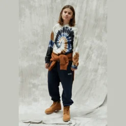 Molo Kids Long Sleeve T Shirts> Rube Dark Blue Swirl Long Sleeve Top