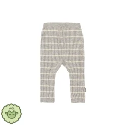 Molo Kids Leggings> Sigmund Grey Stripe Baby Knit Leggings