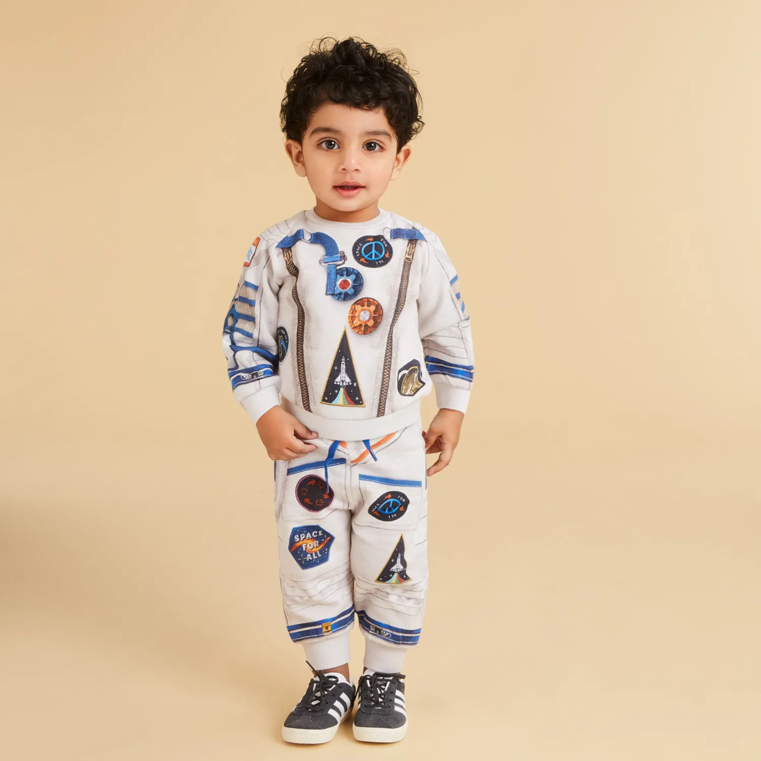 Molo Kids Pants> Simeon Be Astronaut Nasa Baby Sweatpants