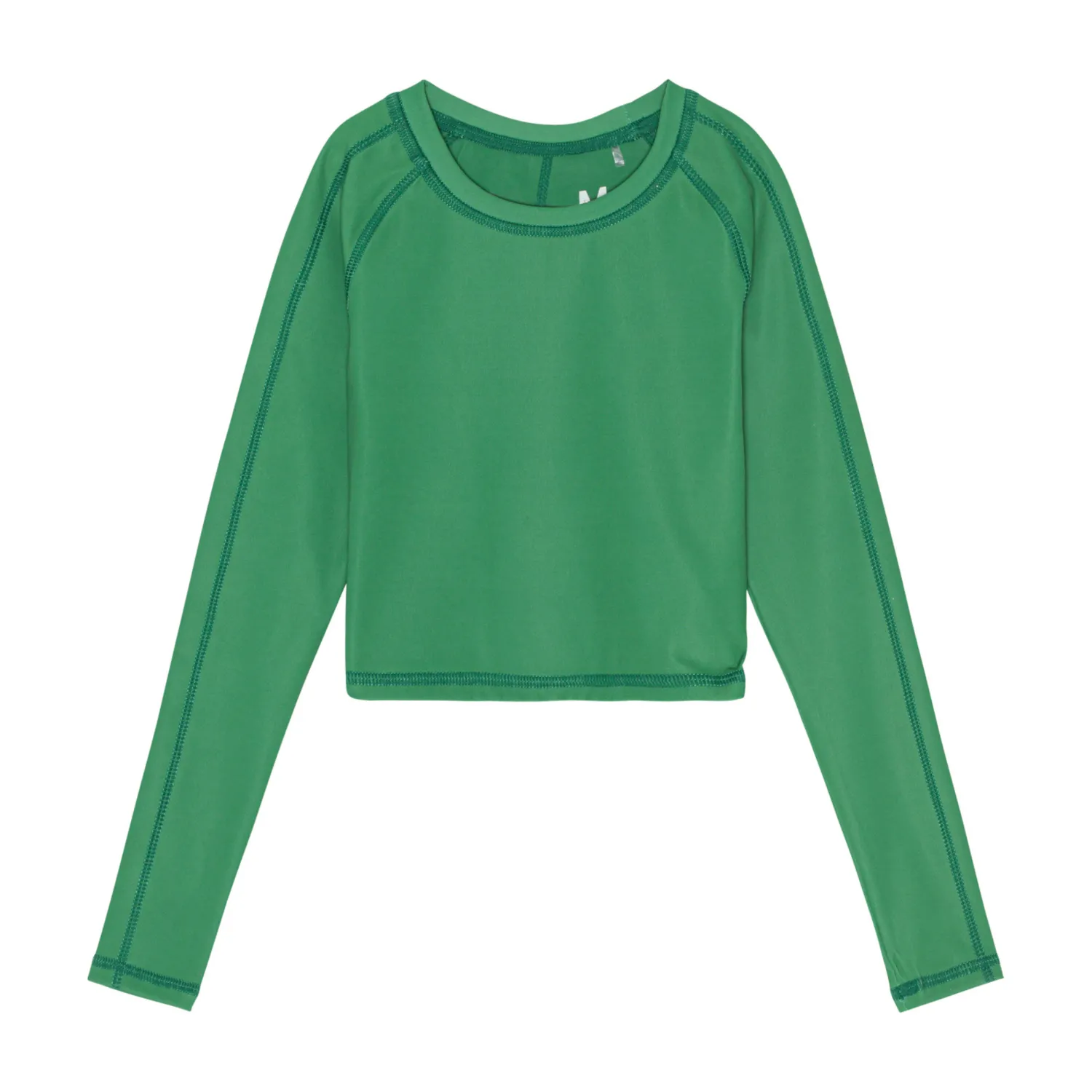 Molo Kids Face Masks>Molo Oona Woodland Green Long Sleeve Sports Top