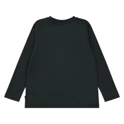 Molo Kids T Shirts>Molo Reif T-Rex Planet Black Long Sleeve T-Shirt
