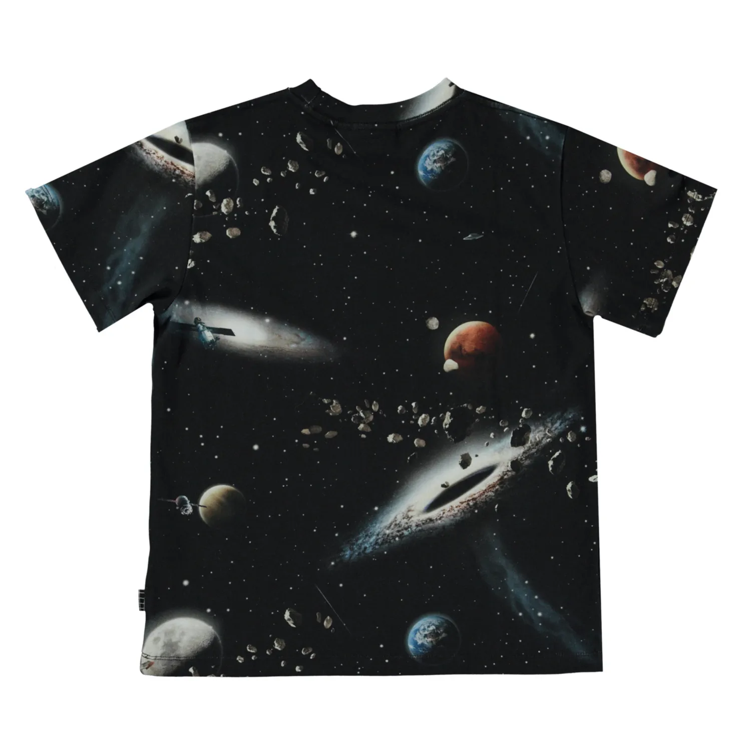 Molo Kids T Shirts>Molo Riley Make Space Black T-Shirt