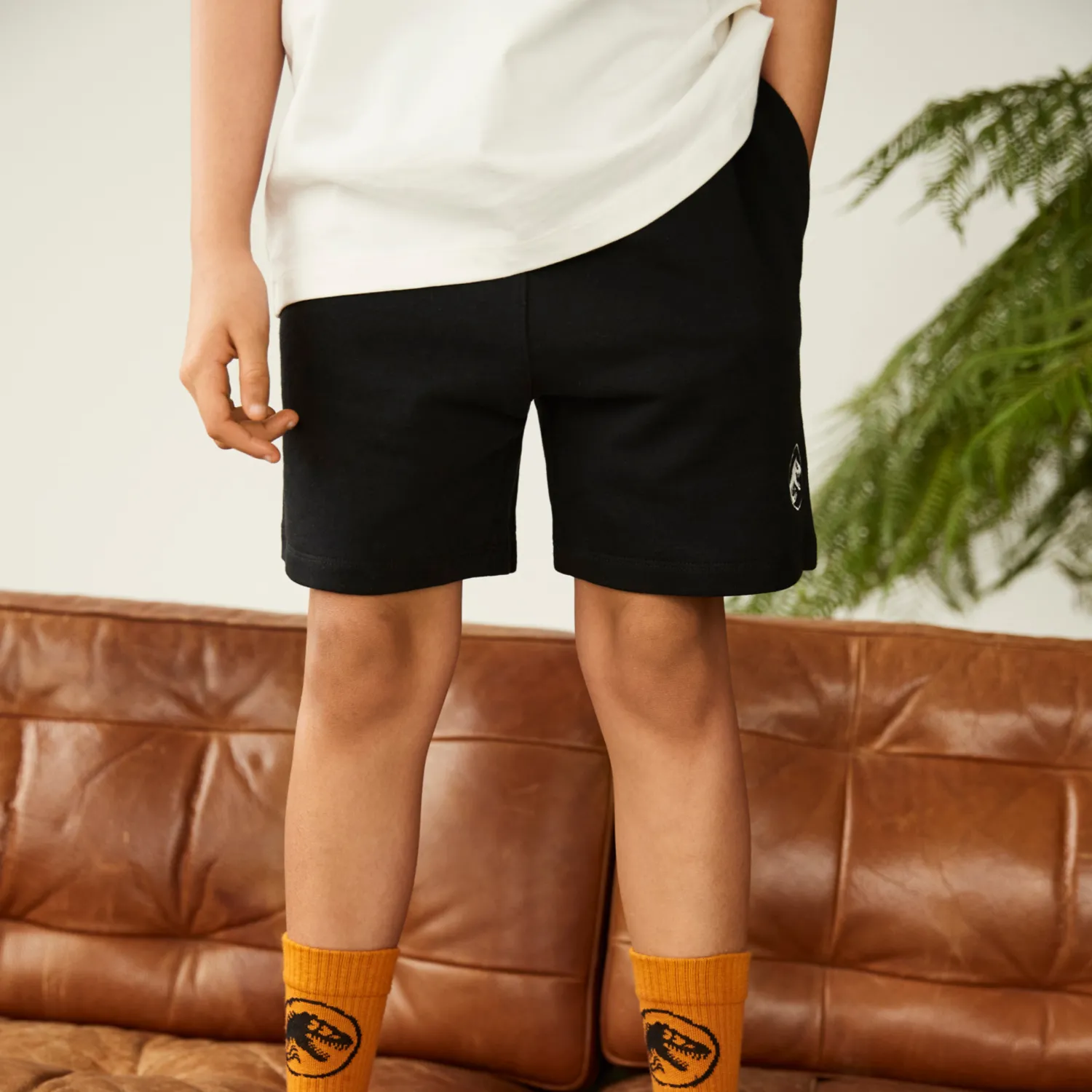 Molo Kids Shorts>Molo X Jurassic World Kids Adian Black Shorts