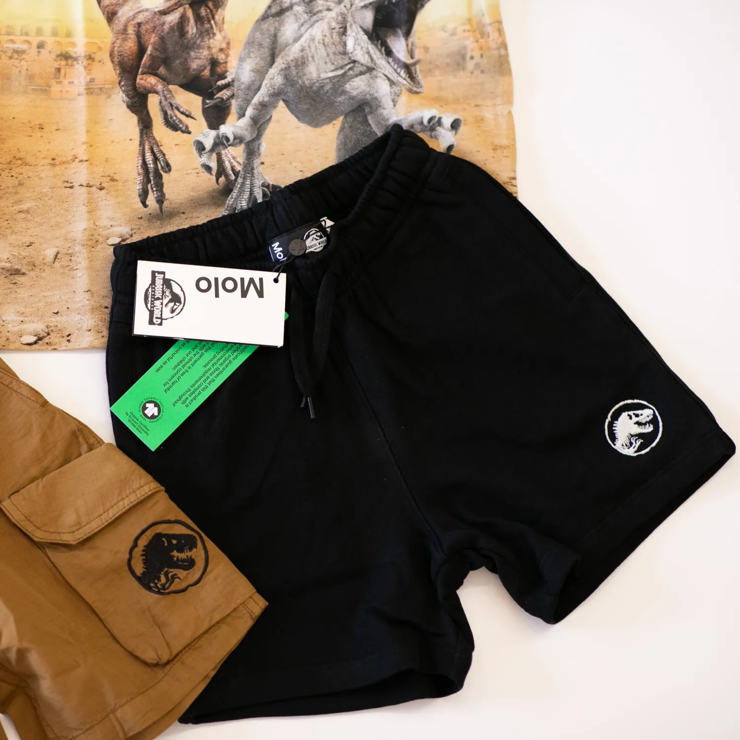 Molo Kids Shorts>Molo X Jurassic World Kids Adian Black Shorts