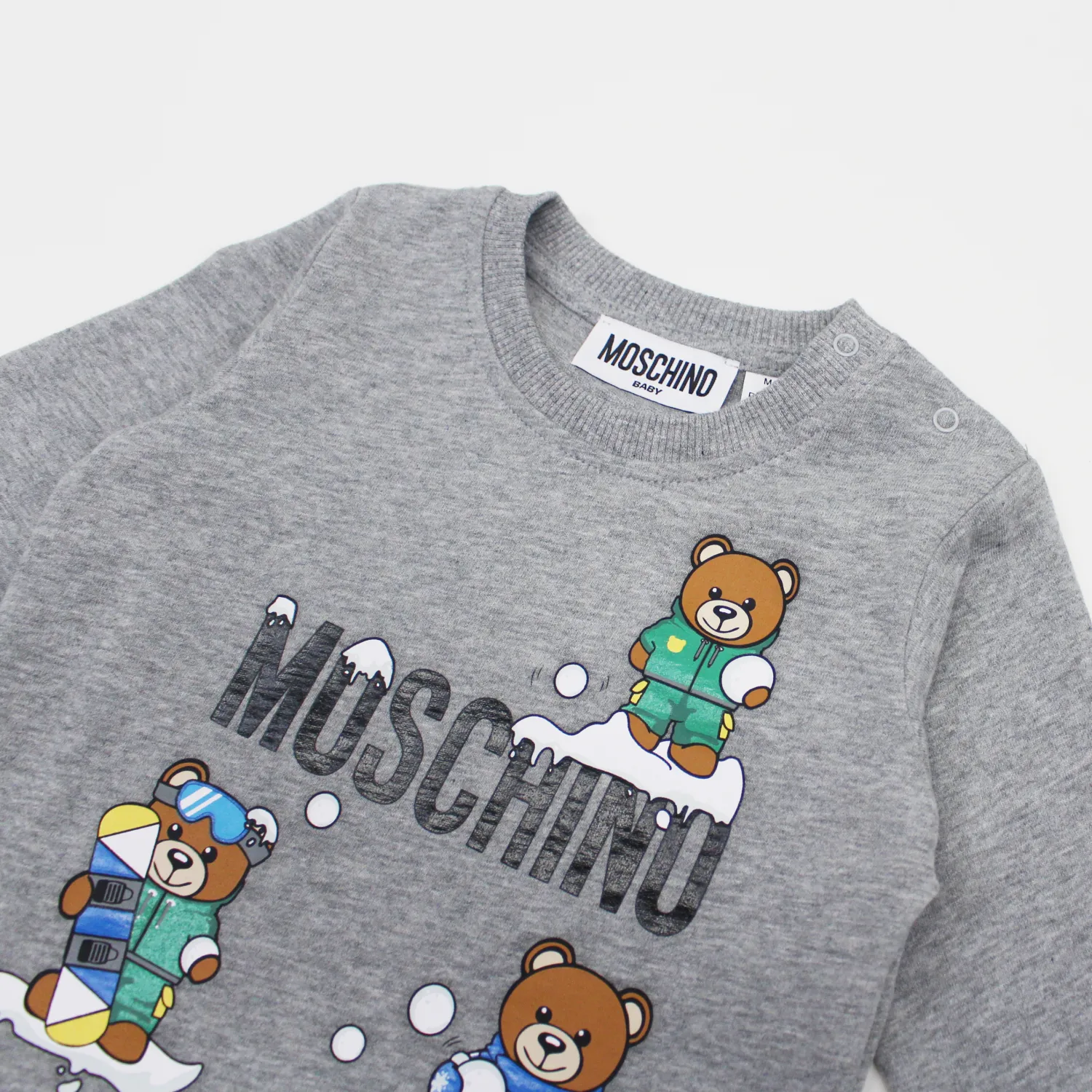 Moschino Long Sleeve T Shirts> Baby Bear Snow Long Sleeve T Shirt