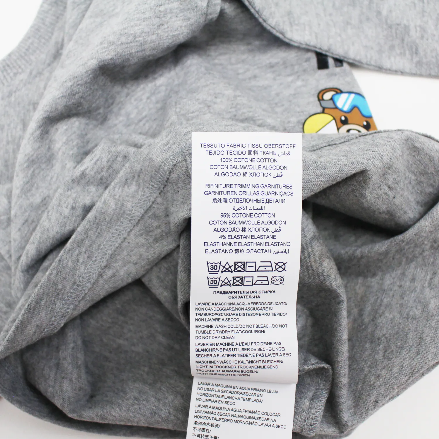 Moschino Long Sleeve T Shirts> Baby Bear Snow Long Sleeve T Shirt